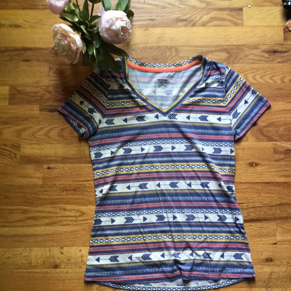 Two fun patterned V Neck t shirts - Picture 2 of 7
